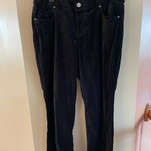 Black bell bottoms velvet jeans
